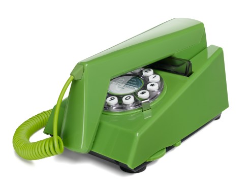 12. 1960s Retro Style Trim Telephone - Lime Green