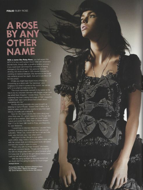 Ruby Rose Cream Magazine @2x